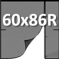 60″R x 86″